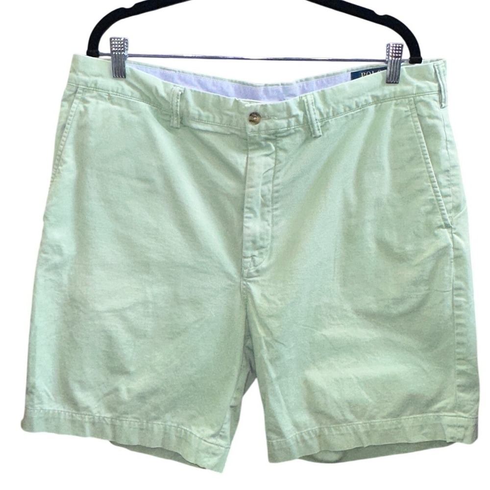 Polo Ralph Lauren Mens 38 Stretch Classic Fit Chino Shorts Mint Green Cotton 38